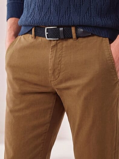 Chino inklusive Gürtel Cognac