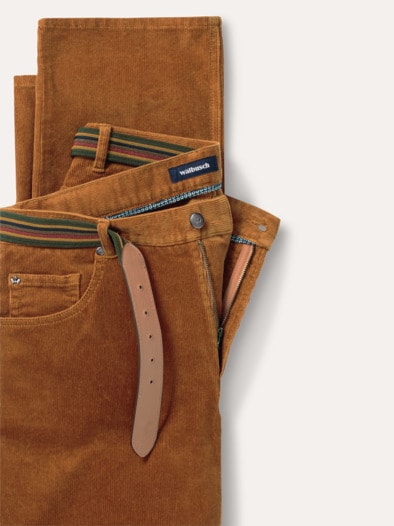 Gürtel-Cord Five-Pocket Maisgelb