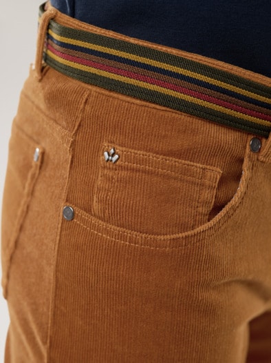 Gürtel-Cord Five-Pocket Maisgelb