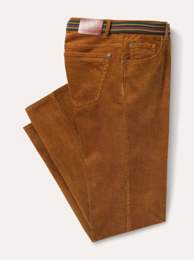 Gürtel-Cord Five-Pocket Maisgelb