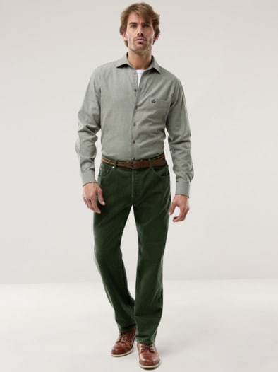 Gürtel-Cord Five-Pocket Khaki