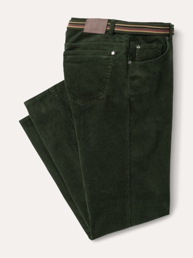 Gürtel-Cord Five-Pocket Khaki