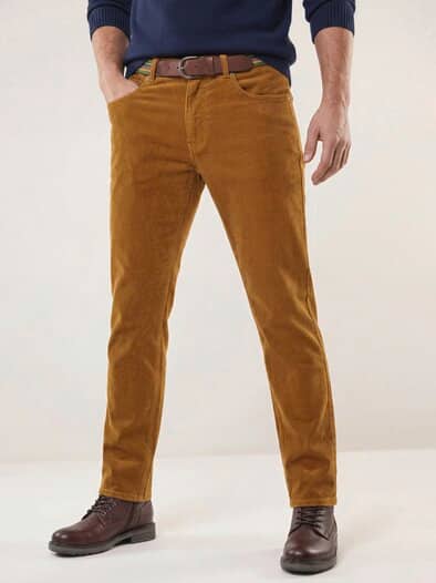 Gürtel-Cord Five-Pocket Curry
