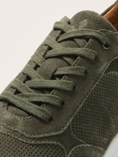 Velours Perfo Sneaker Khaki