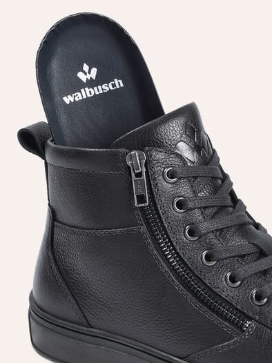 Leder-Schnürer Hightop Blau