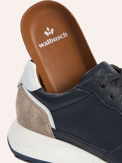 Leder Sneaker Blau