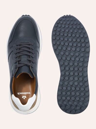 Leder Sneaker Blau