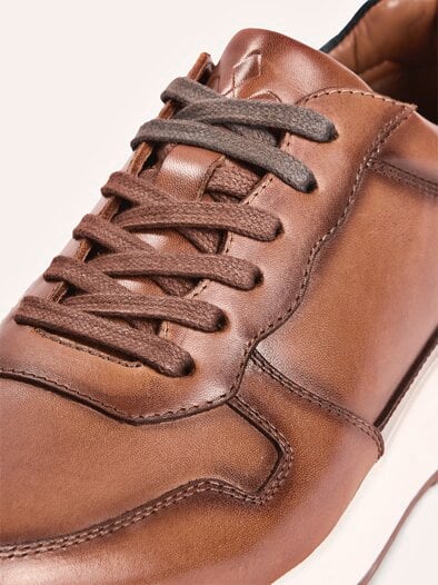 Leder Sneaker Cognac