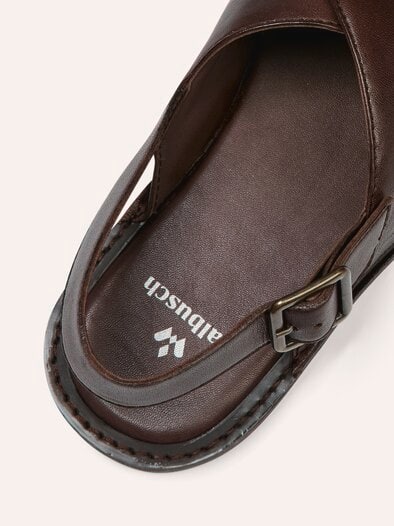 Kreuzriemen-Sandale Braun