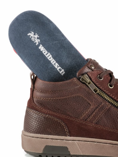 Kalbleder-Schnürer High Top Cognac