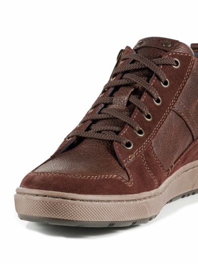 Kalbleder-Schnürer High Top Cognac