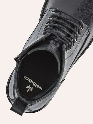 Robuster Lederstiefel Schwarz