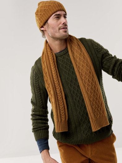 Aran-Mütze Messing