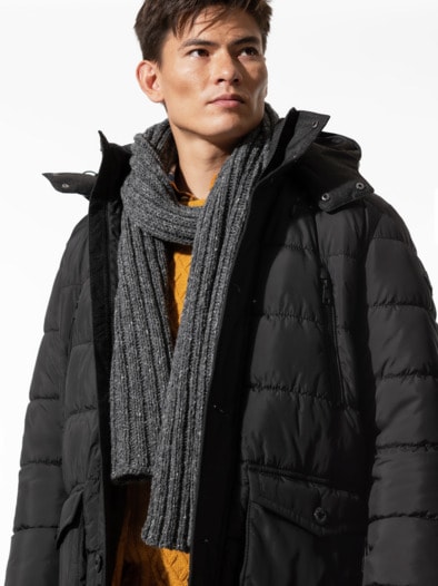 Tweed Wollschal Grau