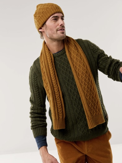 Aran-Schal Messing