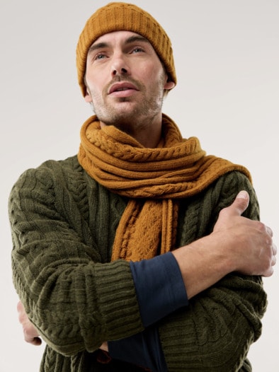 Aran-Schal Messing
