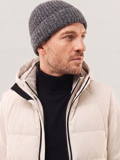 Boucle Wollmütze Braun