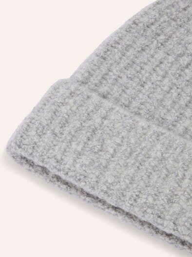 Boucle Wollmütze Grau