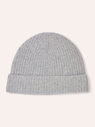 Boucle Wollmütze Grau