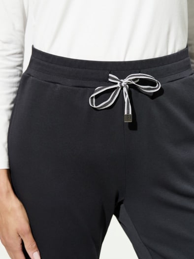 Baumwollstretch Hose Schwarz