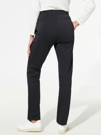 Baumwollstretch Hose Schwarz