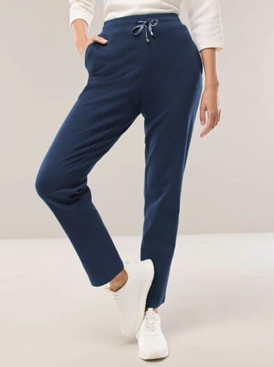 Baumwollstretch Hose Marine