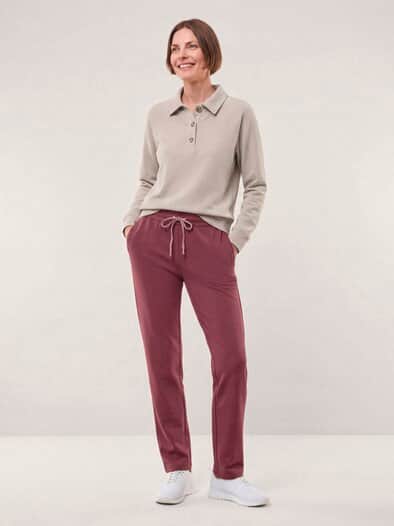 Baumwollstretch Hose Merlot