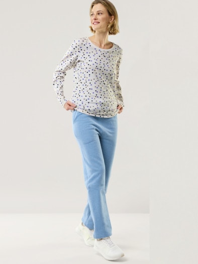 Baumwollshirt Punkte Wweiß Multicolo