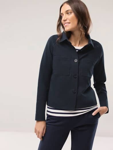 Jersey Twill Jacke Nachtblau