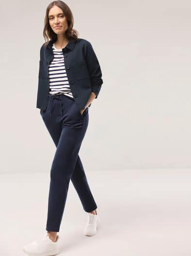 Jersey Twill Jacke Nachtblau