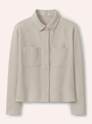 Jersey Twill Jacke Kiesel