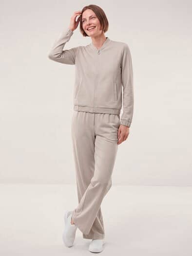 Baumollstretch Blouson Creme