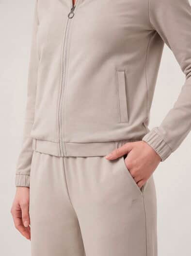 Baumollstretch Blouson Creme