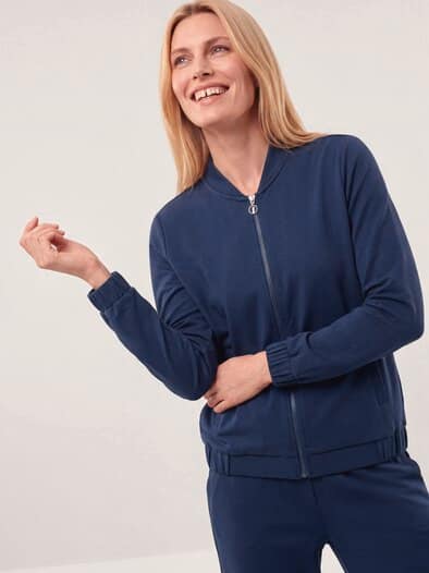 Baumollstretch Blouson Marine
