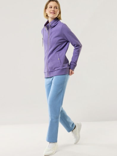 Kuschel Sweat Jacke Lavendel