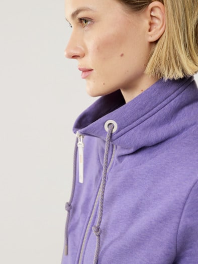 Kuschel Sweat Jacke Lavendel