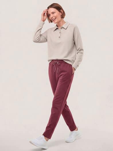 Baumwollstretch Polo Creme