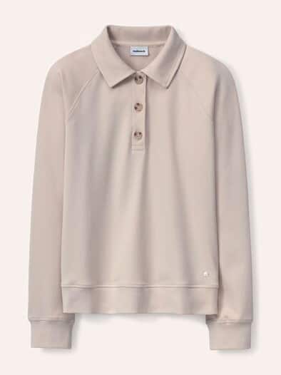 Baumwollstretch Polo Creme