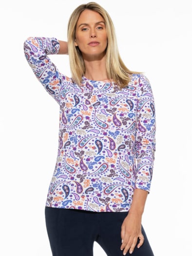 Baumwollshirt Paisley