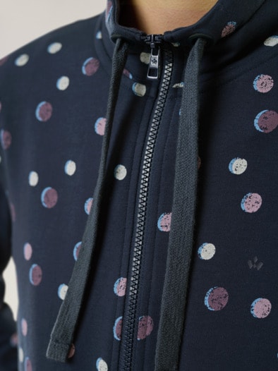 Sweat Jacke Soft Touch Punkte