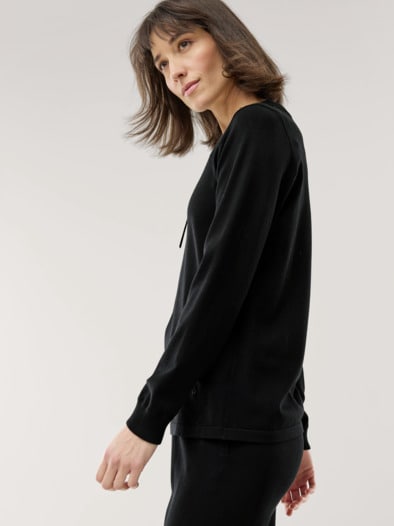 Lounge Strickpullover Schwarz