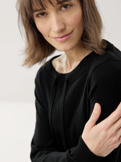 Lounge Strickpullover Schwarz