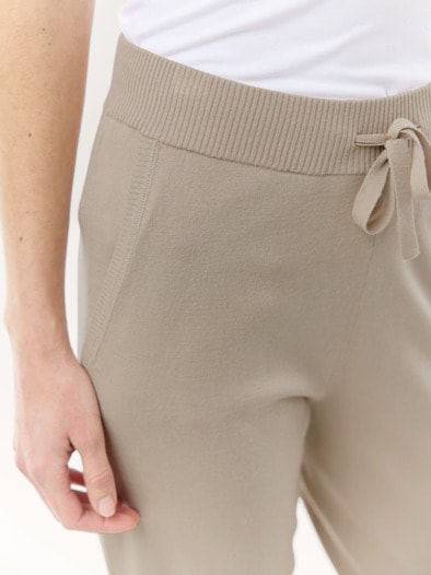 Lounge Strickhose Natur