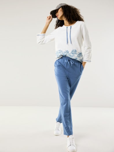 Freizeithose Leicht&Luftig Rauchblau