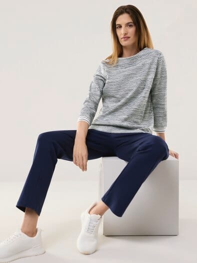 Struktur Jersey Sweatshirt Marine