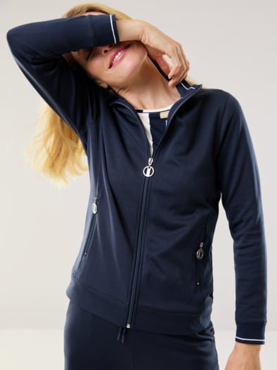 Extraglatt Freizeitjacke Marine