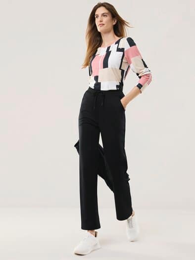 Extraglatt Freizeithose Schwarz