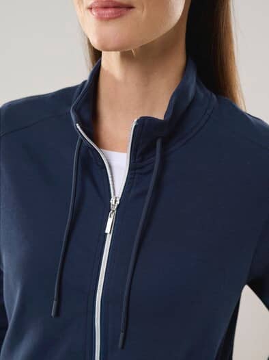 Baumwollstretch Jacke Marine