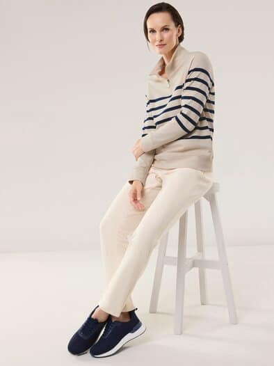 Baumwollstretch Troyer Creme