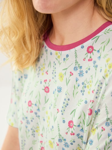 Cooling Schlafshirt Blumen